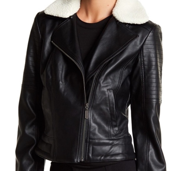 Melrose and Market Jackets & Blazers - Melrose and Market Women's Black Vegan Leather Moto Jacket XS